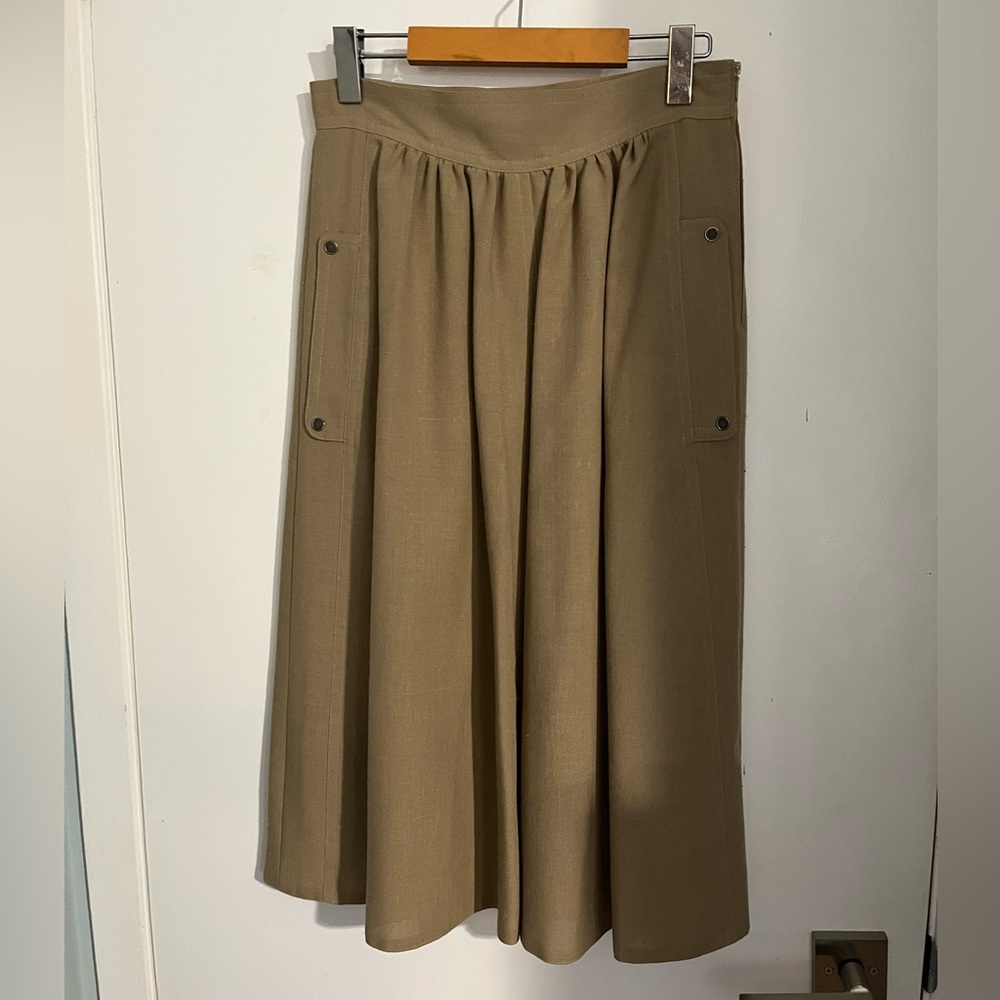 Steilmann Tan Midi Skirt. Waist 28”